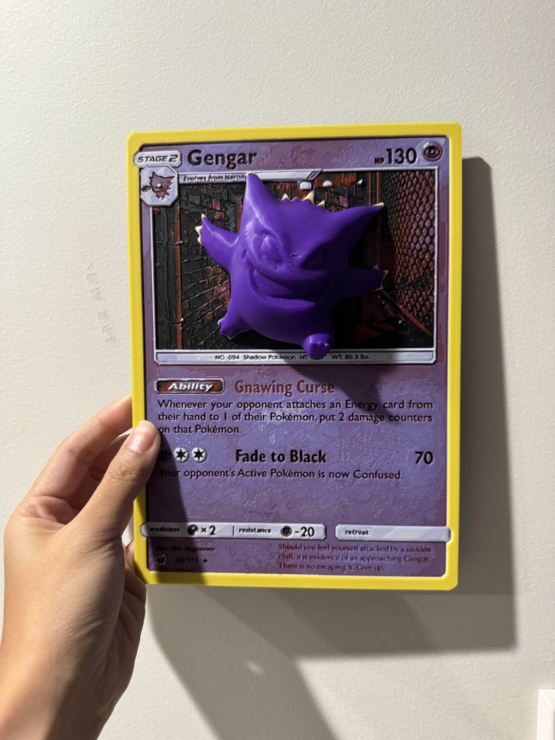 Gengar Pop-Out Pokemon Card