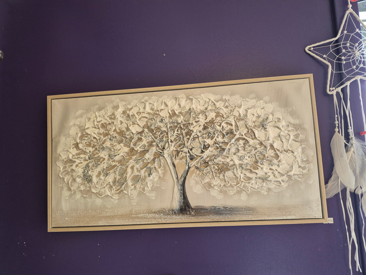 Hand-Painted White Tree Canvas