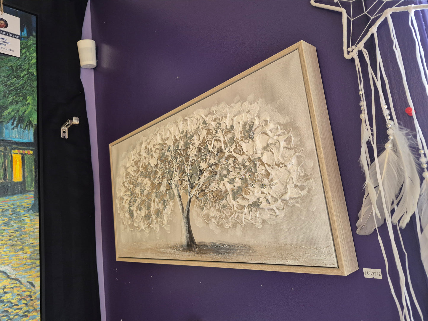 Hand-Painted White Tree Canvas