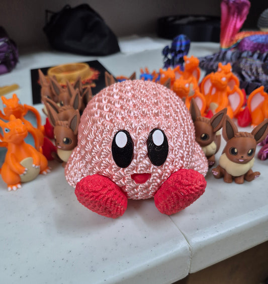 Knitted Kirby Figure