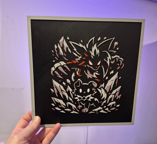 Midnight Lycanroc Art Plate