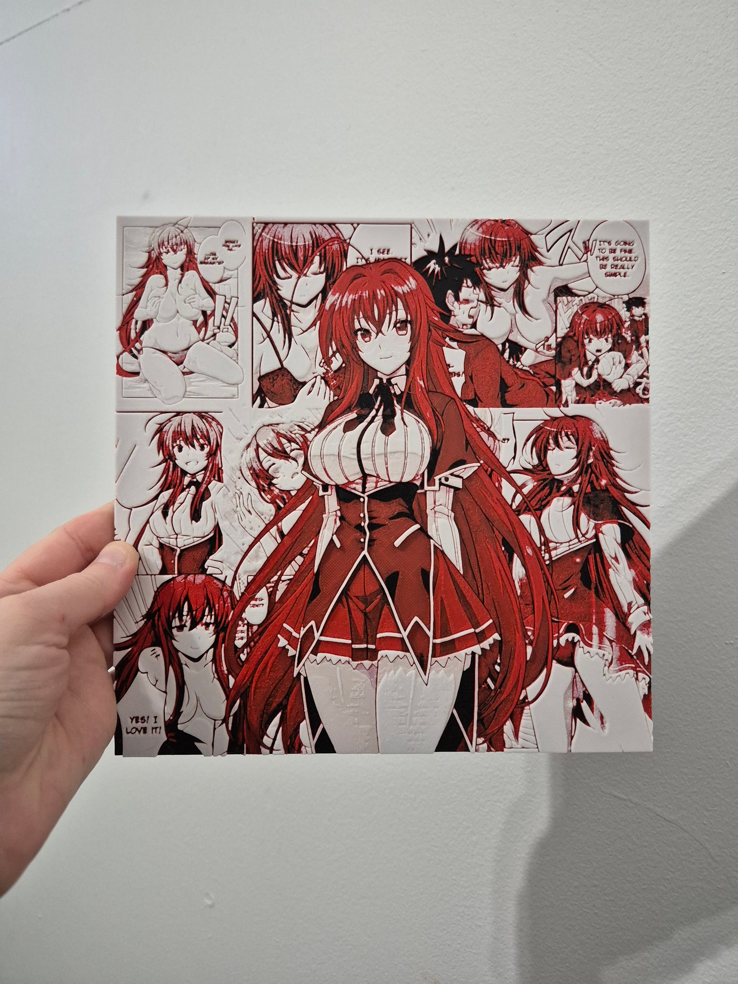 Rias Manga Art Plate (Red Version)