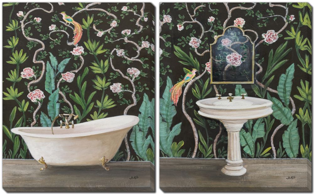 Botanical Bathroom Canvas Set of 2