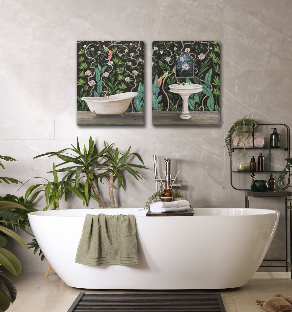 Botanical Bathroom Canvas Set of 2