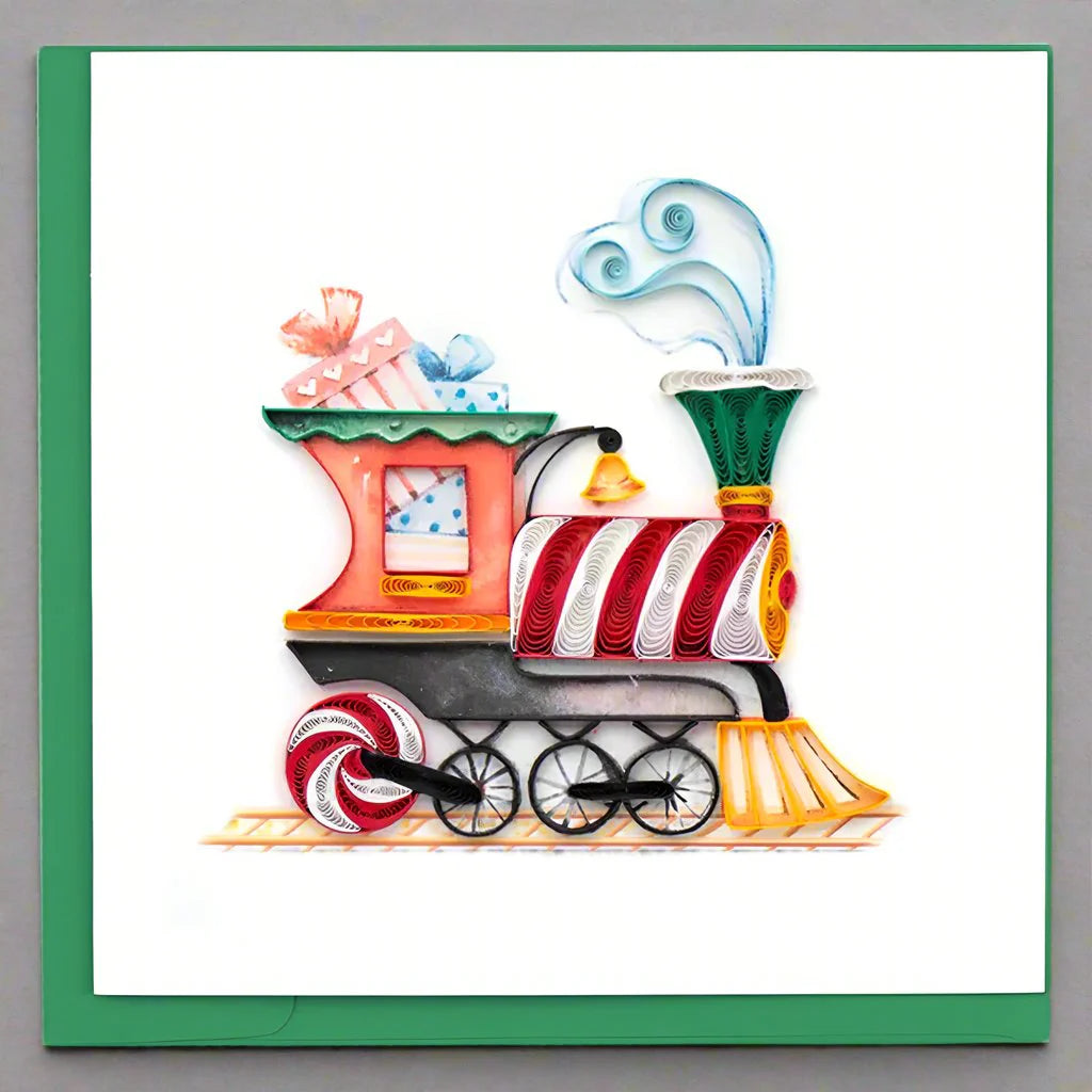 Christmas Train Quilling Card
