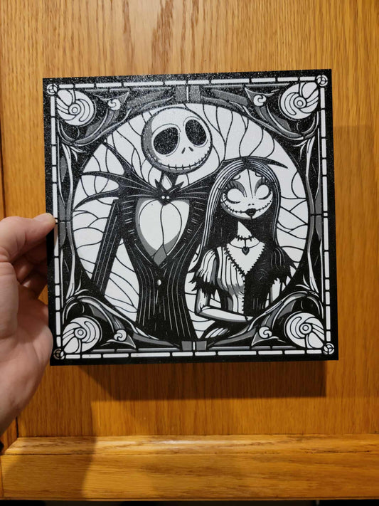 Nightmare Before Christmas Art Plates