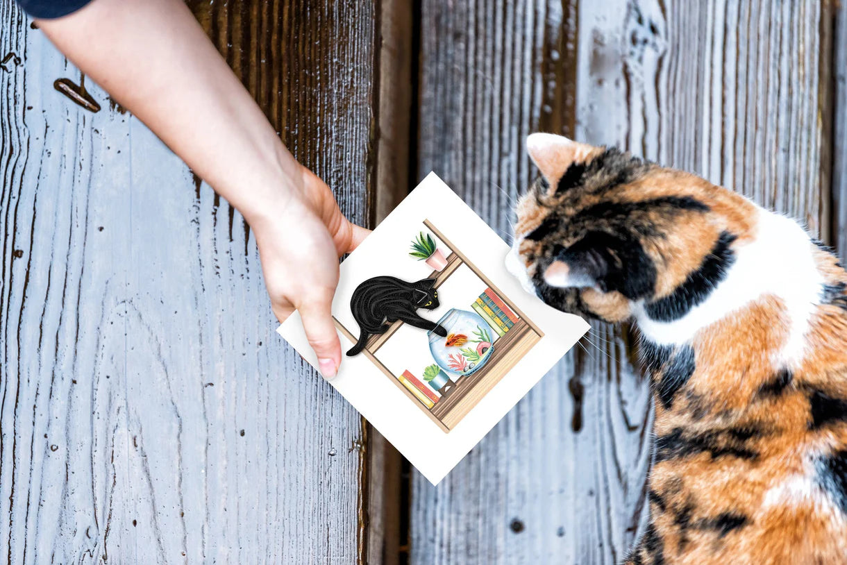 Mischievous Cat Quilling Card