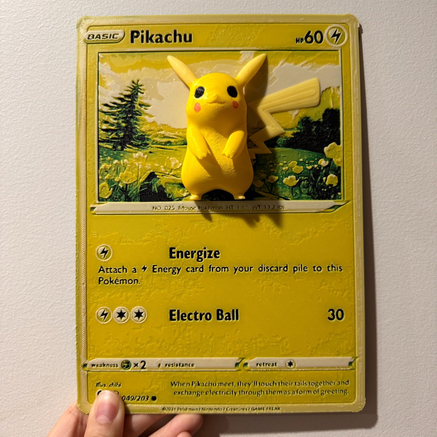 Pikachu Pop-Out Pokemon Card