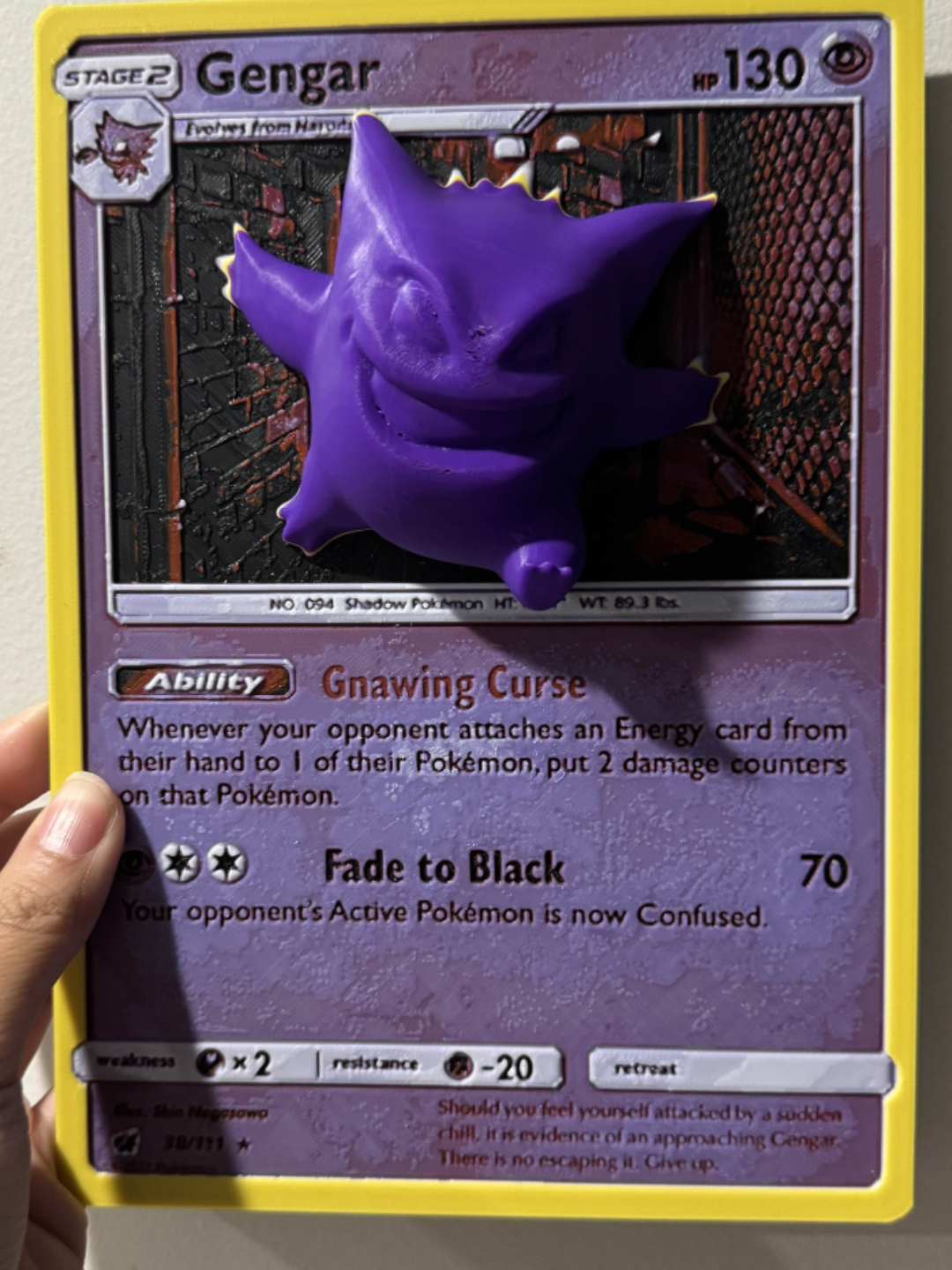 Gengar Pop-Out Pokemon Card