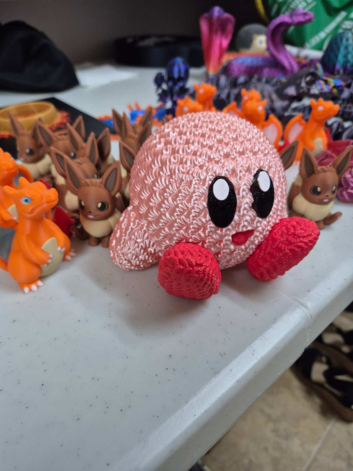 Knitted Kirby Figure