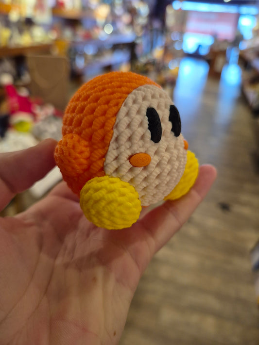 Knitted 3D Waddle Dee Figure