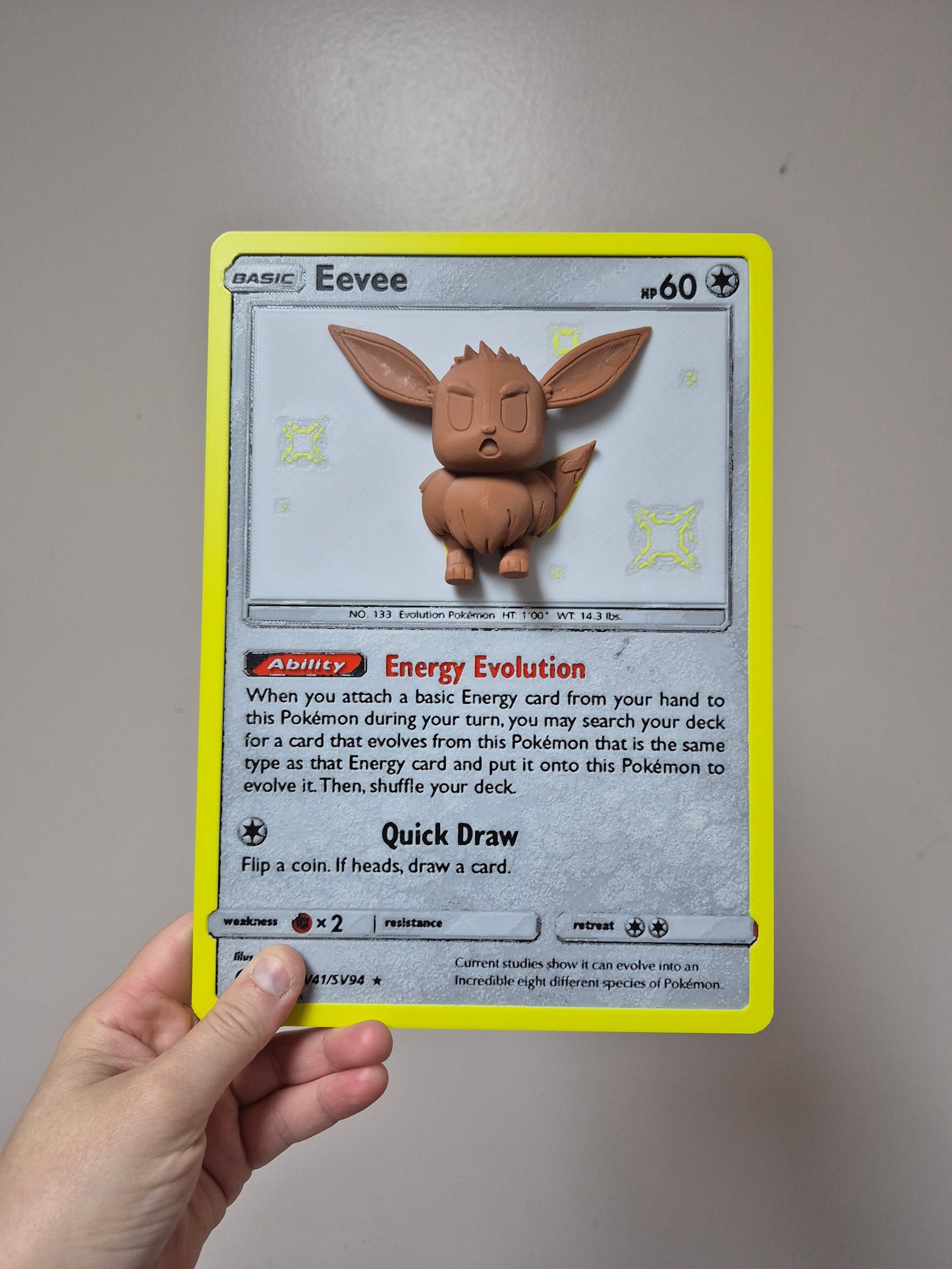 Eevee Pop-Out Pokemon Card - Old Version