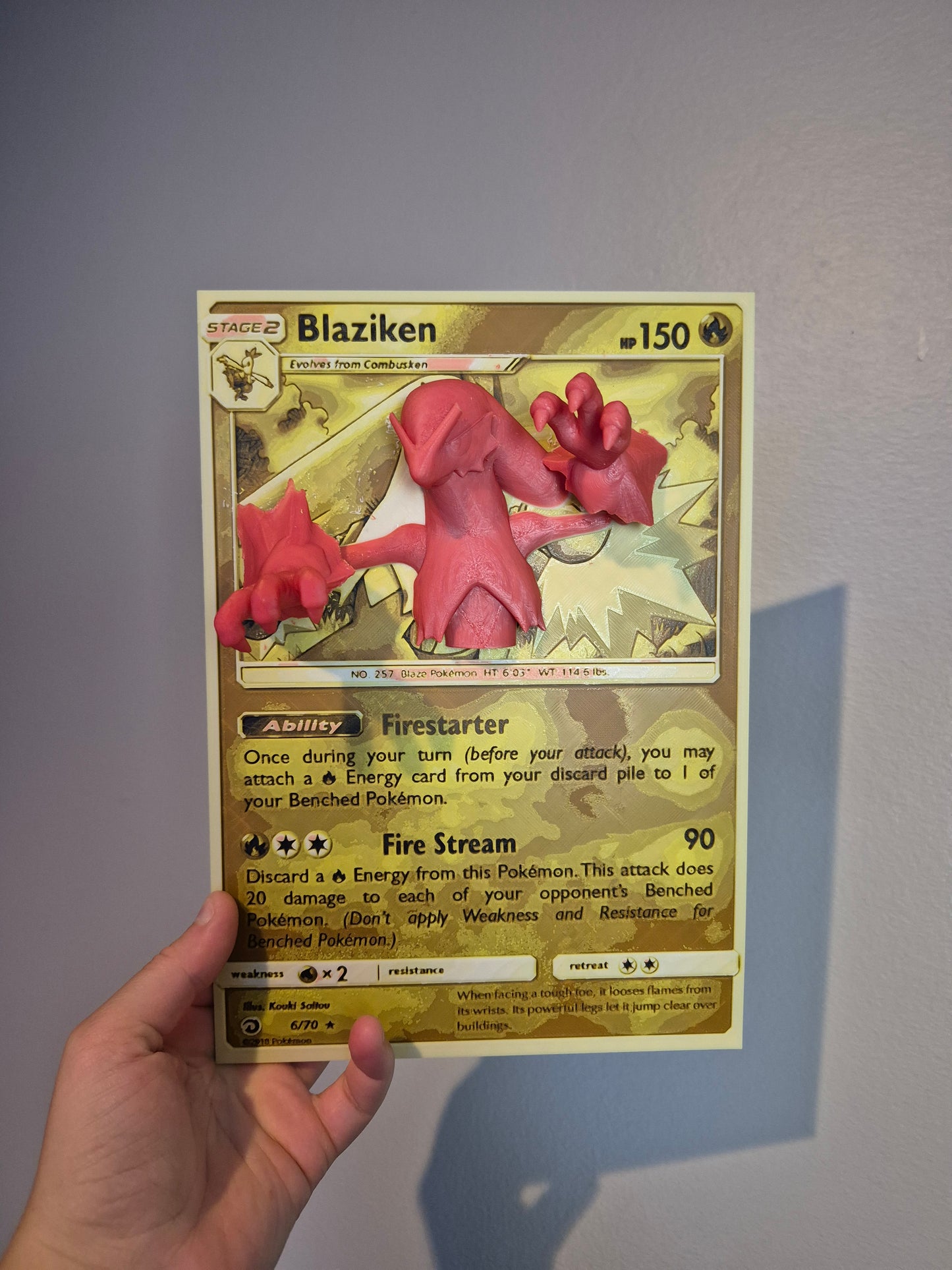Blaziken Pop-Out Pokemon Card