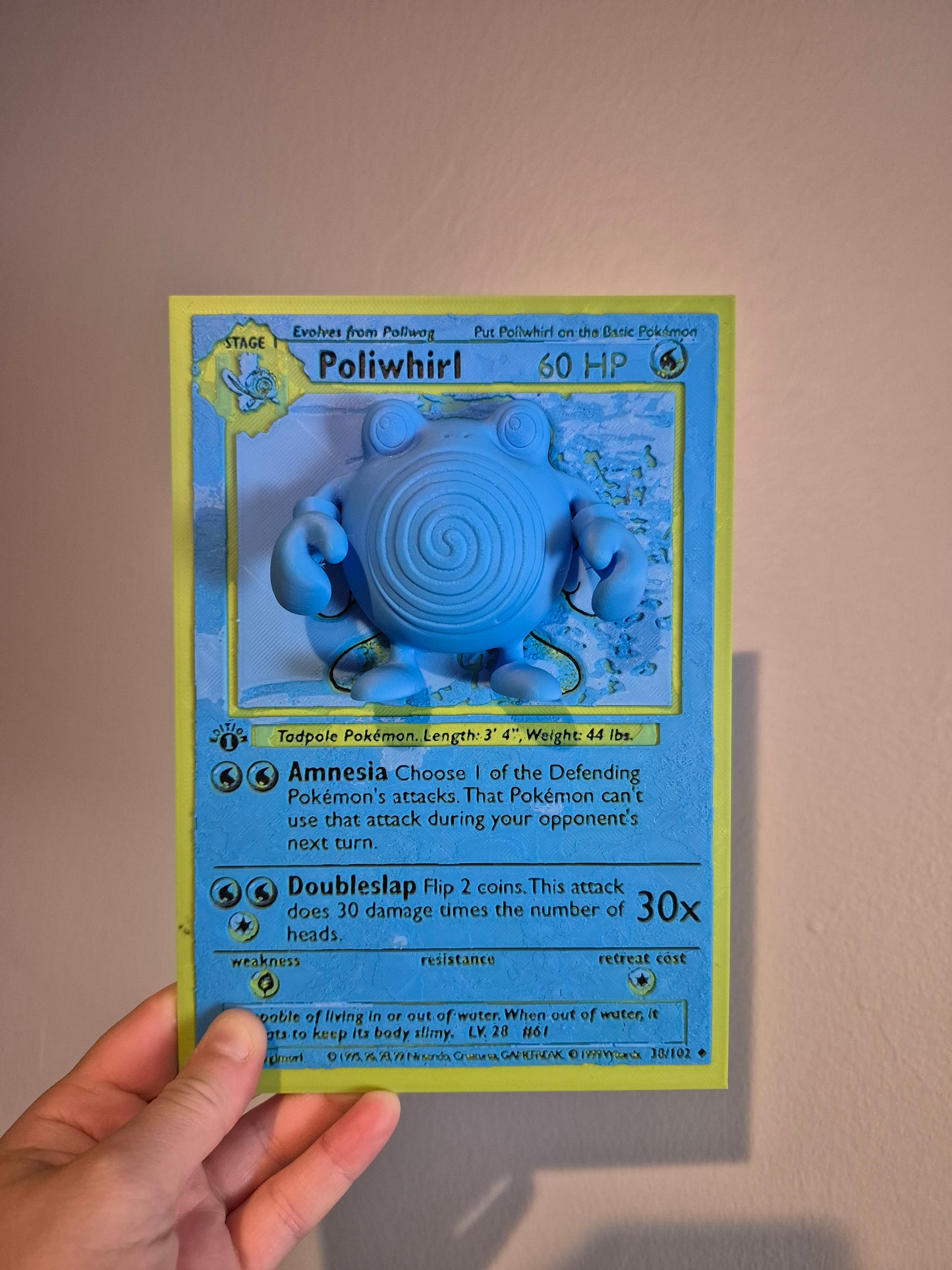 Poliwhirl Pop-Out Pokemon Card