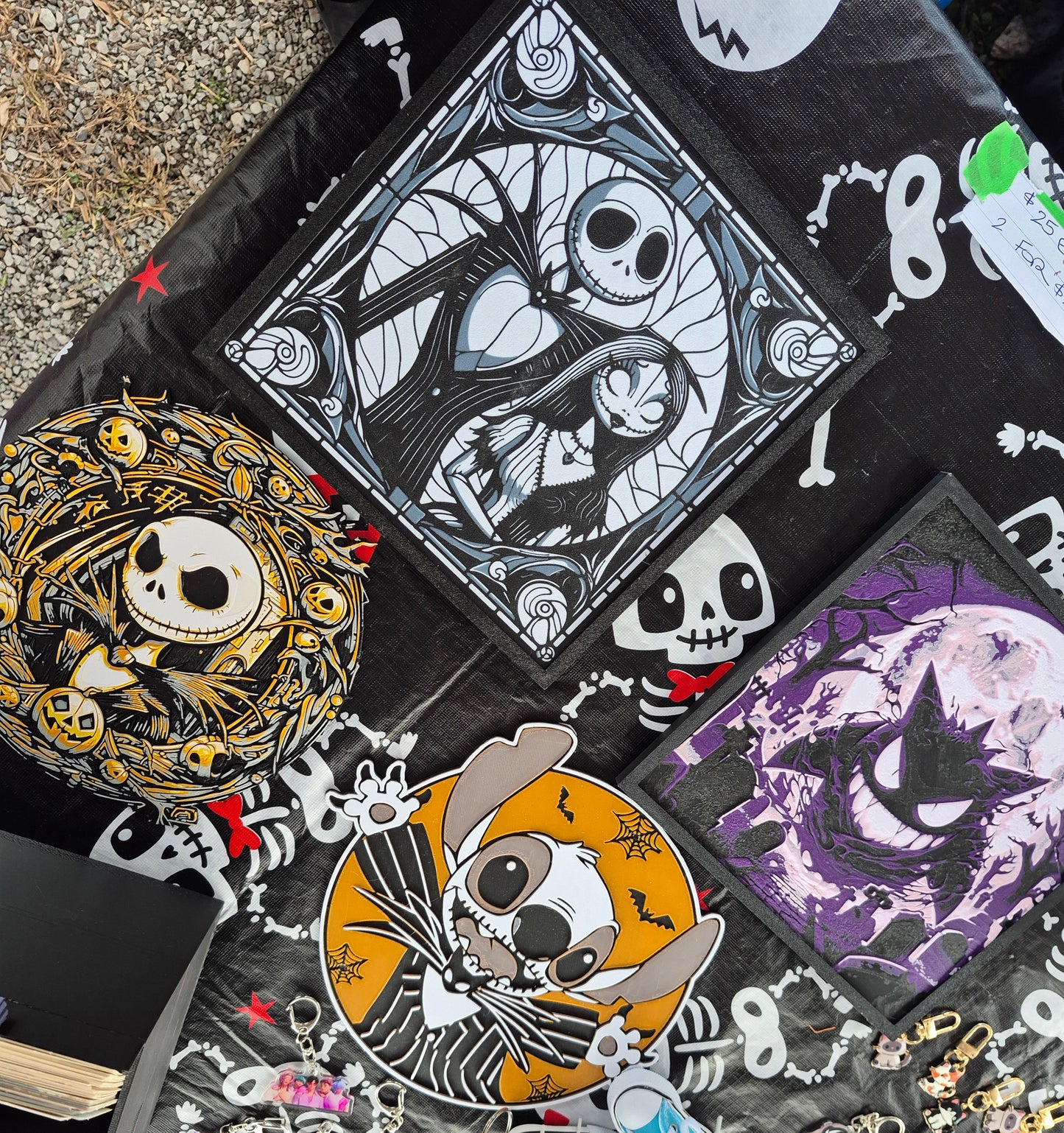 Nightmare Before Christmas Art Plates