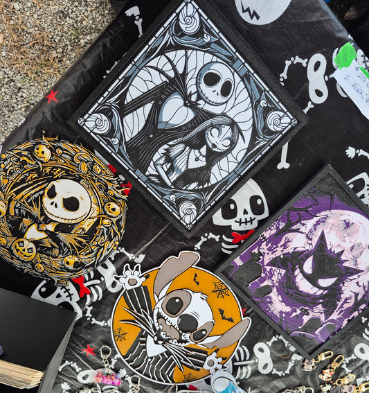 Nightmare Before Christmas Art Plates