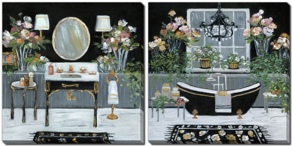 Femme Noir Bathroom Canvas Set of 2