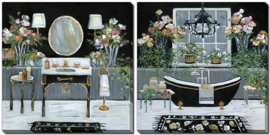 Femme Noir Bathroom Canvas Set of 2