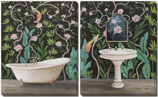 Botanical Bathroom Canvas Set of 2