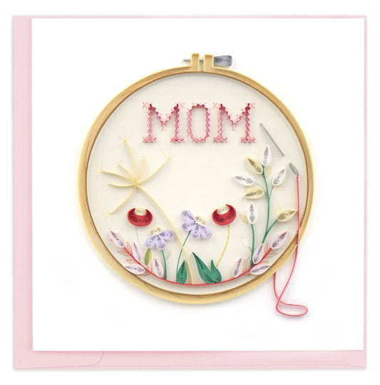 Mom Cross Stitch Quilling Card