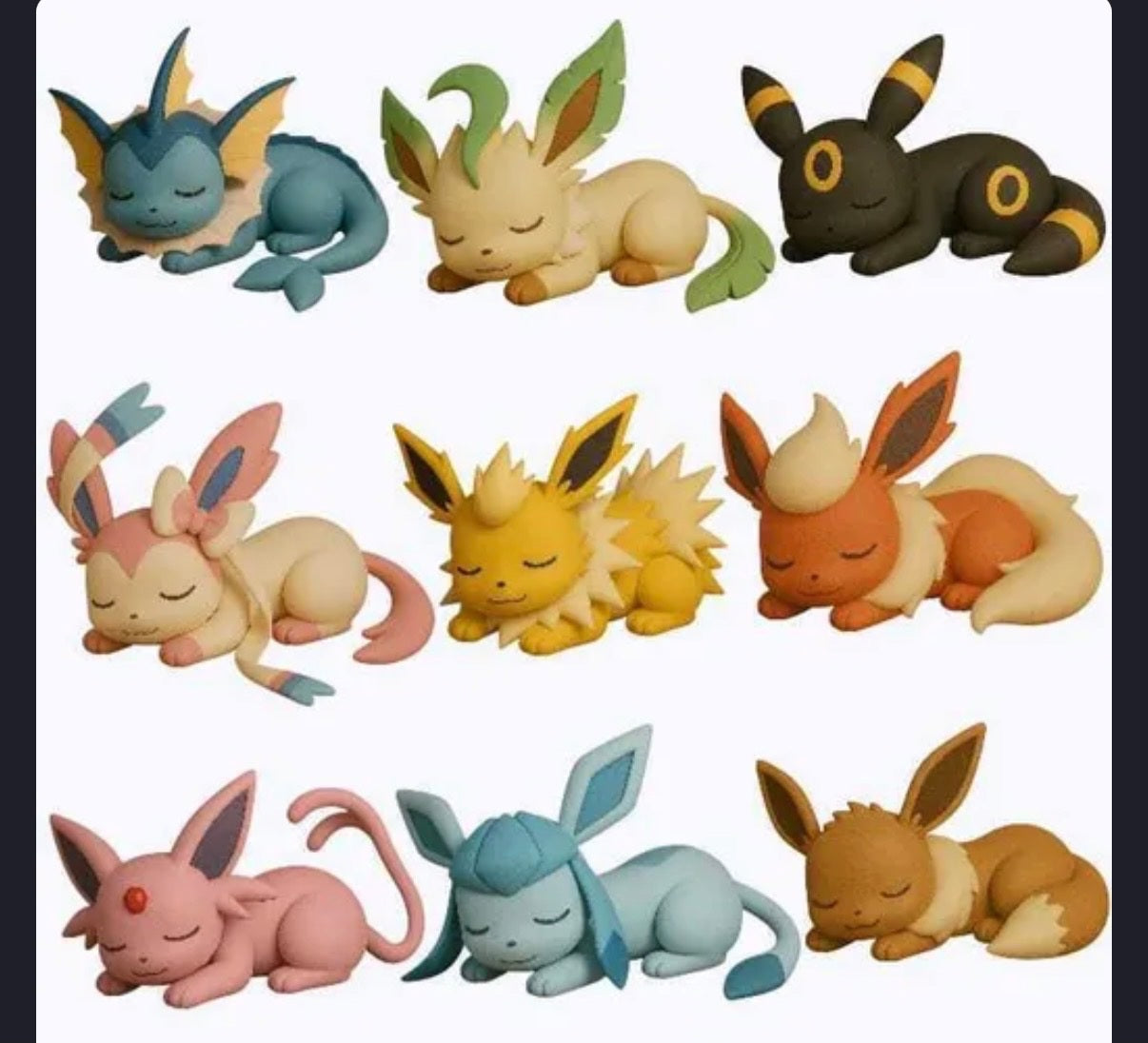 Sleeping Eeveelution & Pokemon Figures