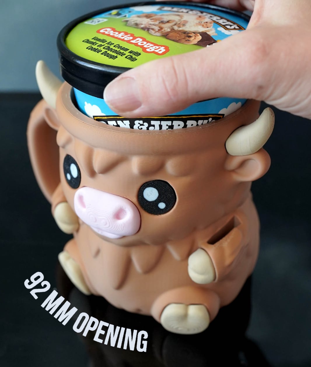 Highland Cow, Cat & Penguin Ice Cream Cup